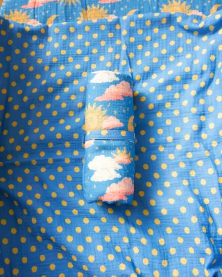 Reversible Organic Muslin Waterproof Changing Mat - Golden Hour