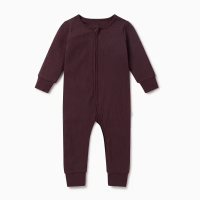 MORI Ribbed Clever Zip Sleepsuit - Mint
