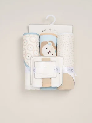 Rock-A-Bye Baby Boutique Blue Hooded Towels 3 Pack - Regular / Blue