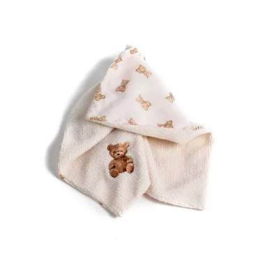 Roma Teddy Blanket - Teddy - Brown, White