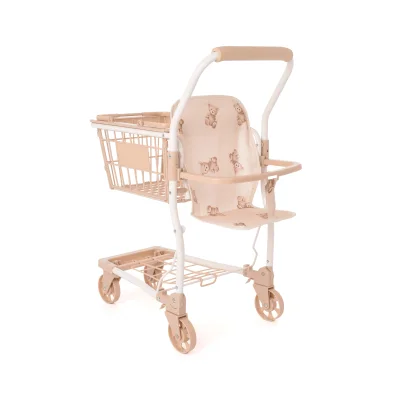 Roma Teddy Shopping Trolley - wheel / Brown