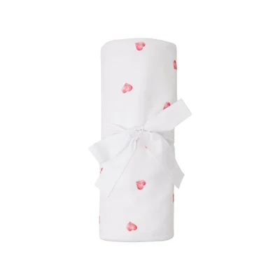 Rosa & Blue Baby Blanket - Heart