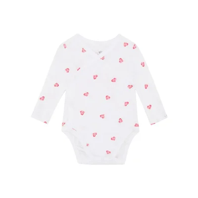 Rosa & Blue Long Bodysuit - Heart / 6-9m