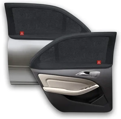 Royal Rascals Car Window Shades for Baby (2 Pack) Universal Fit for Most Cars, Full Window Covers with 40+ UV Sun Protection, Sun Shade for Baby, Cars Accessories, Car Window Curtains - Default