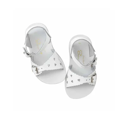 Salt-Water Sun-San Kids Sandals - Sweetheart - SW 7 Child (UK 6) / White / White