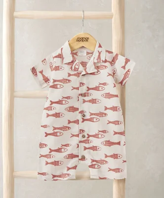 Sardine Linen Romper - 0-3 Months