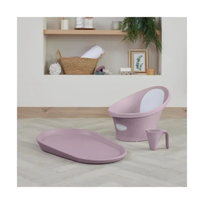 Shnuggle Baby Bath and Squishy Changing Mat Bundle - Blossom
