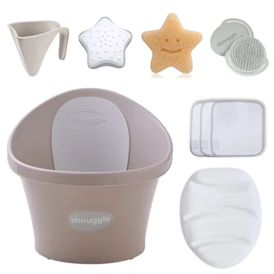 Shnuggle Baby Bath Bundle- Taupe
