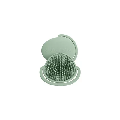 Shnuggle Cradle Cap Brush - Super Soft Silicone Baby Scalp Brush & Comb for Gentle Cradle Cap Treatment, Newborn Bath & Shampoo Accessory - Eucalyptus