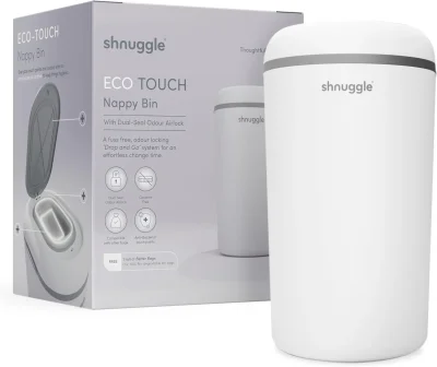 Shnuggle Eco-Touch Nappy Bin | With Compostable Bin Liners - Taupe