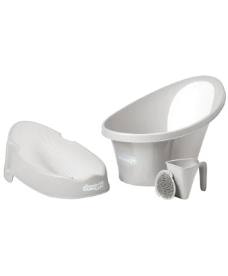 Shnuggle Newborn Baby Bath Essentials Bundle (4 Pieces) - Taupe - Duck