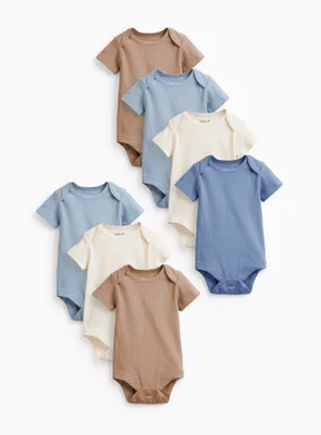 Short Sleeve Bodysuits 7 Pack Up to 3 mths
