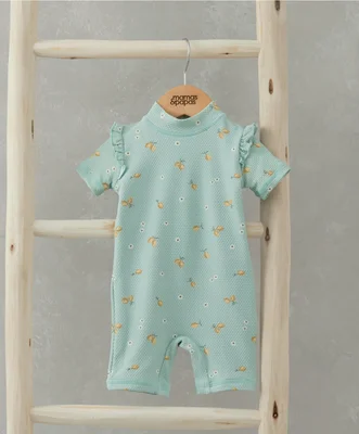 Short Sleeve Rashsuit Swimwear - Lemon - 3-6 Months