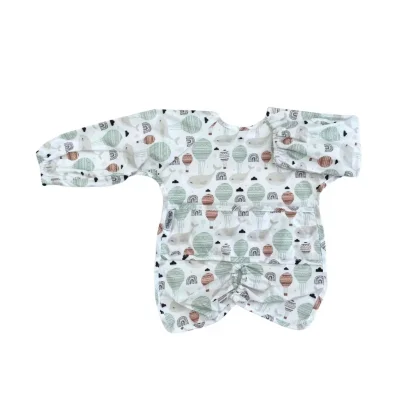 Silly Billyz Nylon Highchair Huger Long Sleeve Bib - Floating Whale