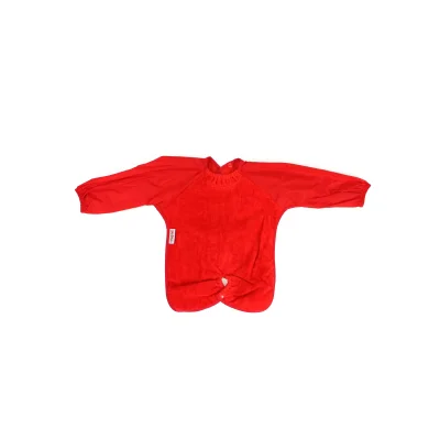 Silly Billyz Towel Highchair Hugger Long Sleeve Bib - Red