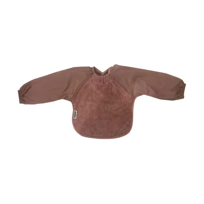 Silly Billyz Towel Small Long Sleeve Bib - Brown