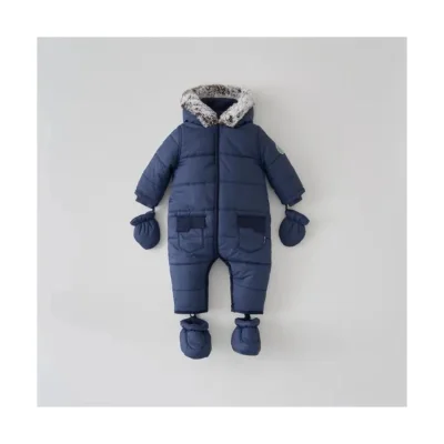Silver Cross Boys Classic Quilt Pramsuit - Navy 0-3 Months