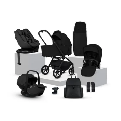 Silver Cross Breez Ultimate 360 Family Car Seat Travel System- Onyx - Onyx - Onyx