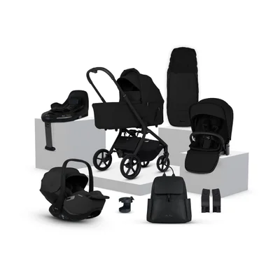 Silver Cross Breez Ultimate 360 Infant Carrier Travel System 12 Piece- Onyx - Onyx