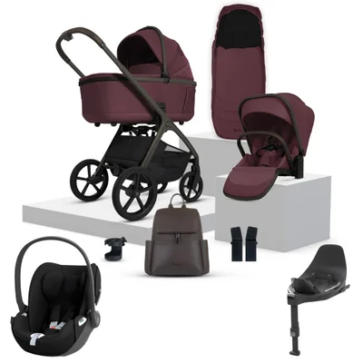 Silver Cross Cove + Cybex Cloud T Travel System- Damson