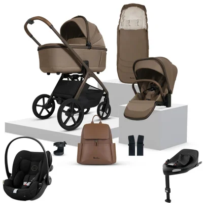 Silver Cross Cove + Cybex Cloud T Travel System- Maple