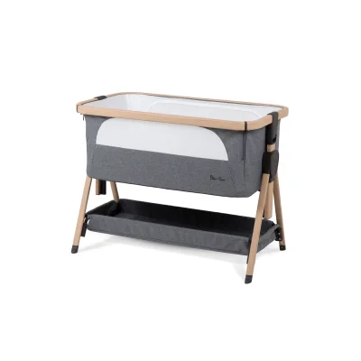 Silver Cross Lunar Bedside Crib - Whisper Grey