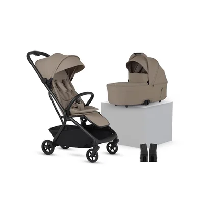 Silver Cross Nia Compact Travel Stroller + Carrycot 6 Piece- Champange