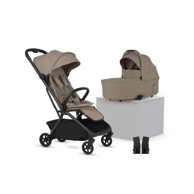 Silver Cross Nia Compact Travel Stroller + Carrycot 6 Piece- Champange - Champagne