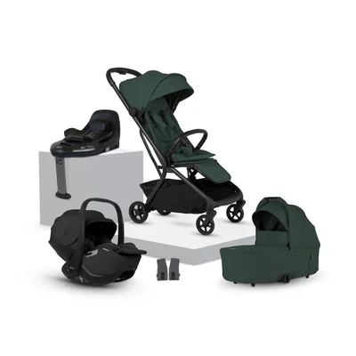 Silver Cross Nia Compact Travel Stroller Travel System 8 Piece- Conifer