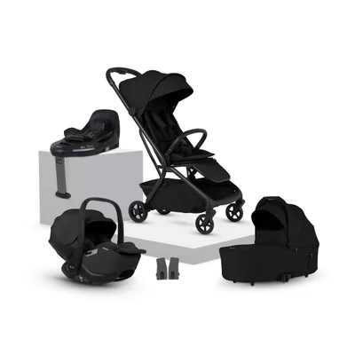 Silver Cross Nia Compact Travel Stroller Travel System 8 Piece- Onyx