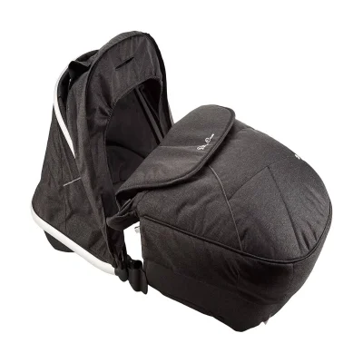 Silver Cross Pioneer/Wayfarer Hood & Apron - Aluminium/Onyx - Black