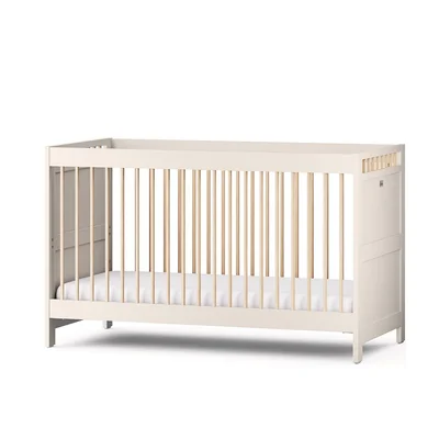 Silver Cross Seville Cot Bed - Cashmere Oak - Premium Mattress / Cashmere Oak / Cashmere Oak