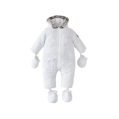 Silver Cross Unisex Classic Quilt Snowsuit- White 6- 9 Months
