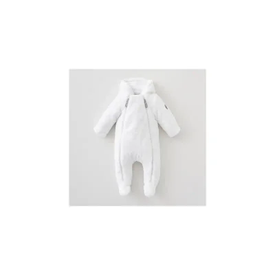 Silver Cross Unisex New Baby Fur Pramsuit - White (6-9 Months)