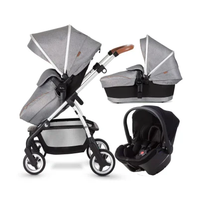 Silver Cross Wayfarer Special Edition 3in1 Travel System Bundle-Stone Grey (Exclusive to Kiddies Kingdom) - Grey