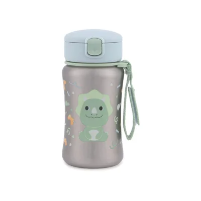 Skip Hop Besties Squad Stainless Steel Straw Bottle - Dino