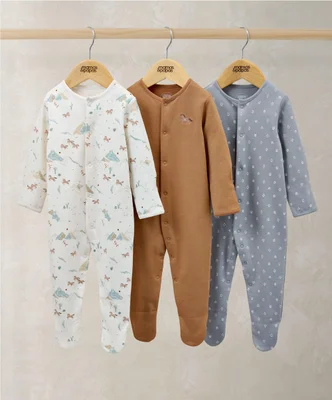 Sleepsuits (Pack of 3) - Rodeo Cards and Horse