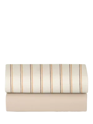Snüz Crib Fitted Sheet, Duo Stripe Blush - Duo Stripe Blush