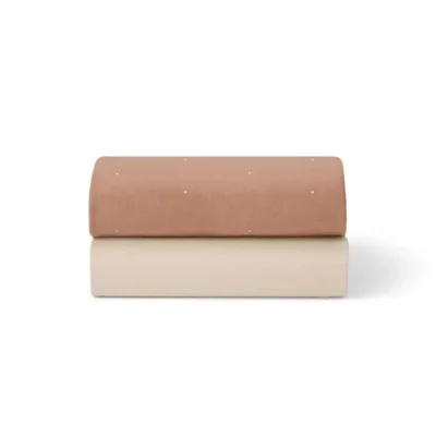 Snüz Crib Fitted Sheets - Blush, Cashmere