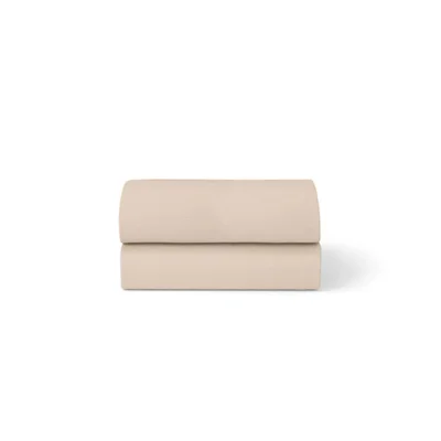 Crib Fitted Sheets 2 Pack- Cashmere - Beige