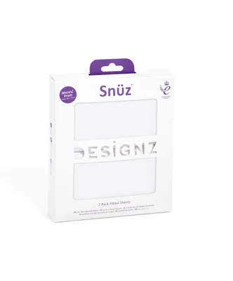 Snuz Twin Pack Moses Basket Sheets - Moses Basket / White