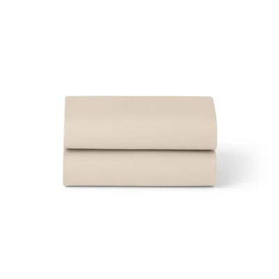 Snuz Twin Pack Moses Basket Sheets - Sand