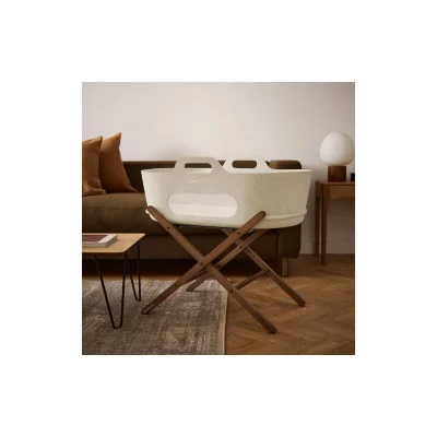 SnuzBaskit Moses Basket & Stand Bundle - Barley/Walnut