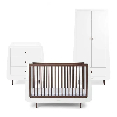 SnuzKot 3 Piece Nursery Furniture Set - The Natural Edit - Snuz Surface Duo Dual-Sided Cot Mattress / Ebony / Ebony