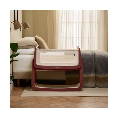 SnuzPod5 Bedside Crib with Mattress - Rouge