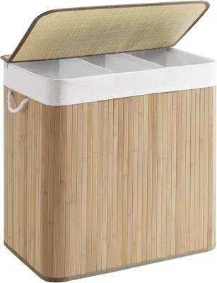 SONGMICS Laundry Basket - Woody Colour / 150 L