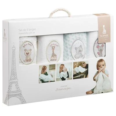 Sophie la Girafe Set of 4 Muslins