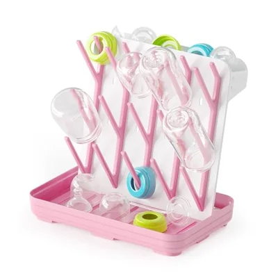 SpaceAid Baby Bottle Drying Rack with 20 Hooks, Space Saving Kitchen Bottles Rack Dryer, Vertical Baby Bottle Holder Organizer for Countertop Storage Accessories