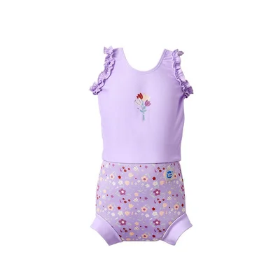 Splash About Costume Happy Nappy Frill  - Lilac Spring - Lilac Spring / 0-4m