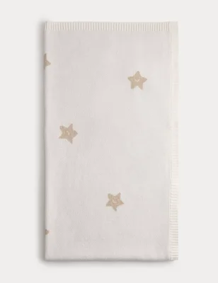 Star Print Shawl - Ivory